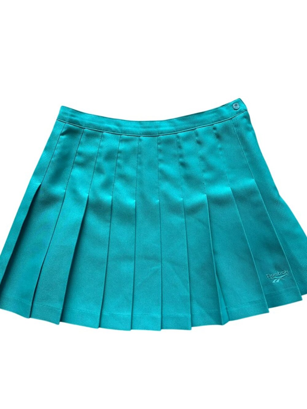 80s 90s Vintage Reebok Teal Green Pleated Tennis Skirt